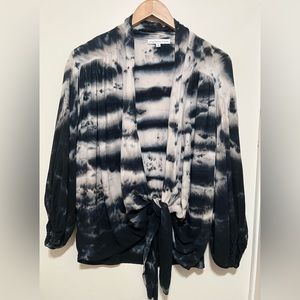 Young, Fabulous & Broke S CARMEN Cardigan Top Tie Dye Open Front Waist Ties.